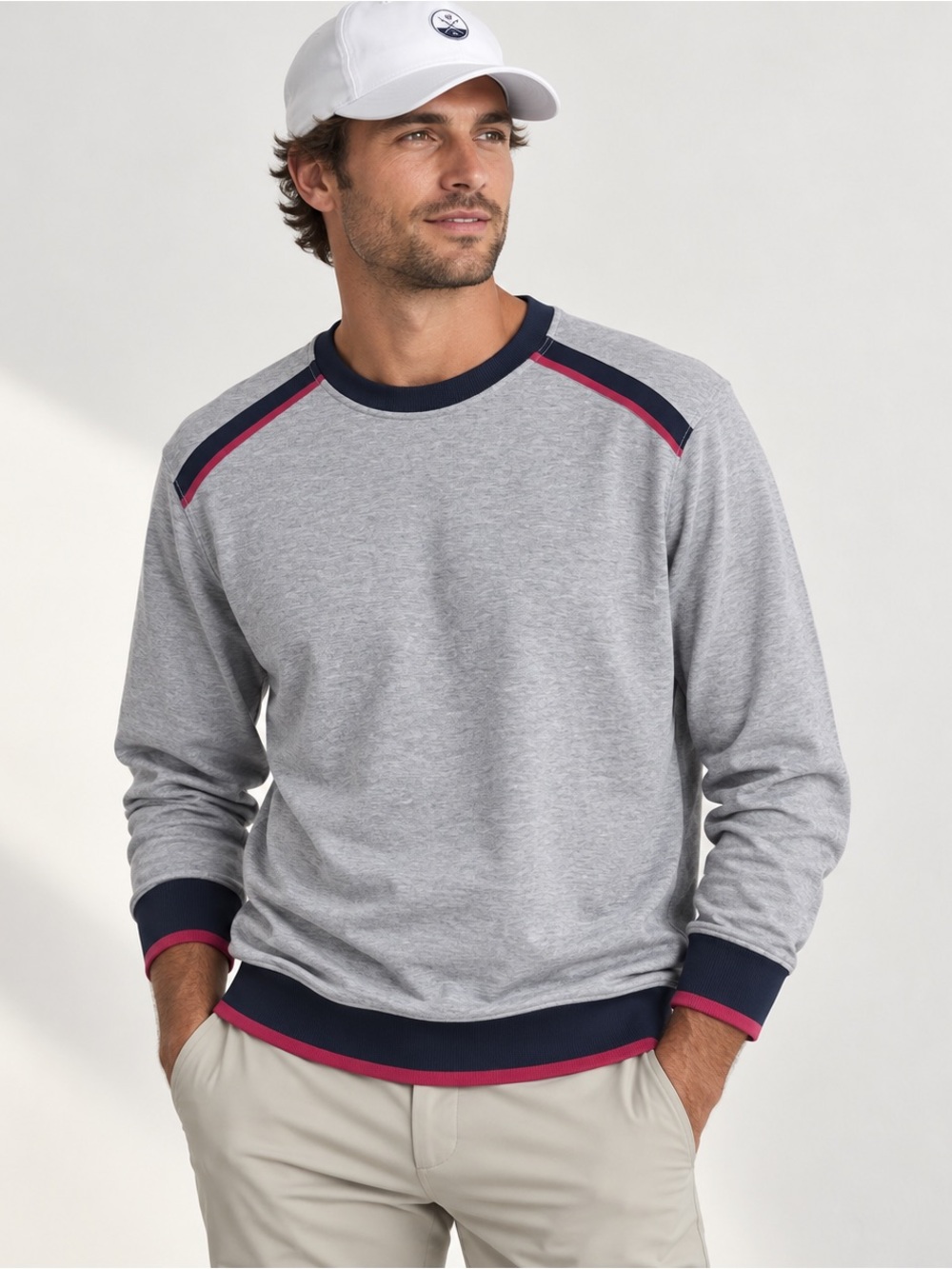 Extracurricular Franco Crew Sweatshirt XL Gray Organic Cotton Golf NWT